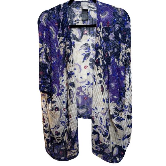 Chico’s Cool-Toned Wheat Mesh Jacket Size L/XL - Picture 1 of 6